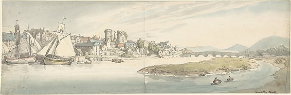 Thomas Rowlandson, Carmarthen Castle, Wales
