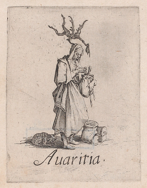 Jacques Callot, L'Avarice (Greed), from "Les Péchées Capitaux" (The Deadly Sins)
