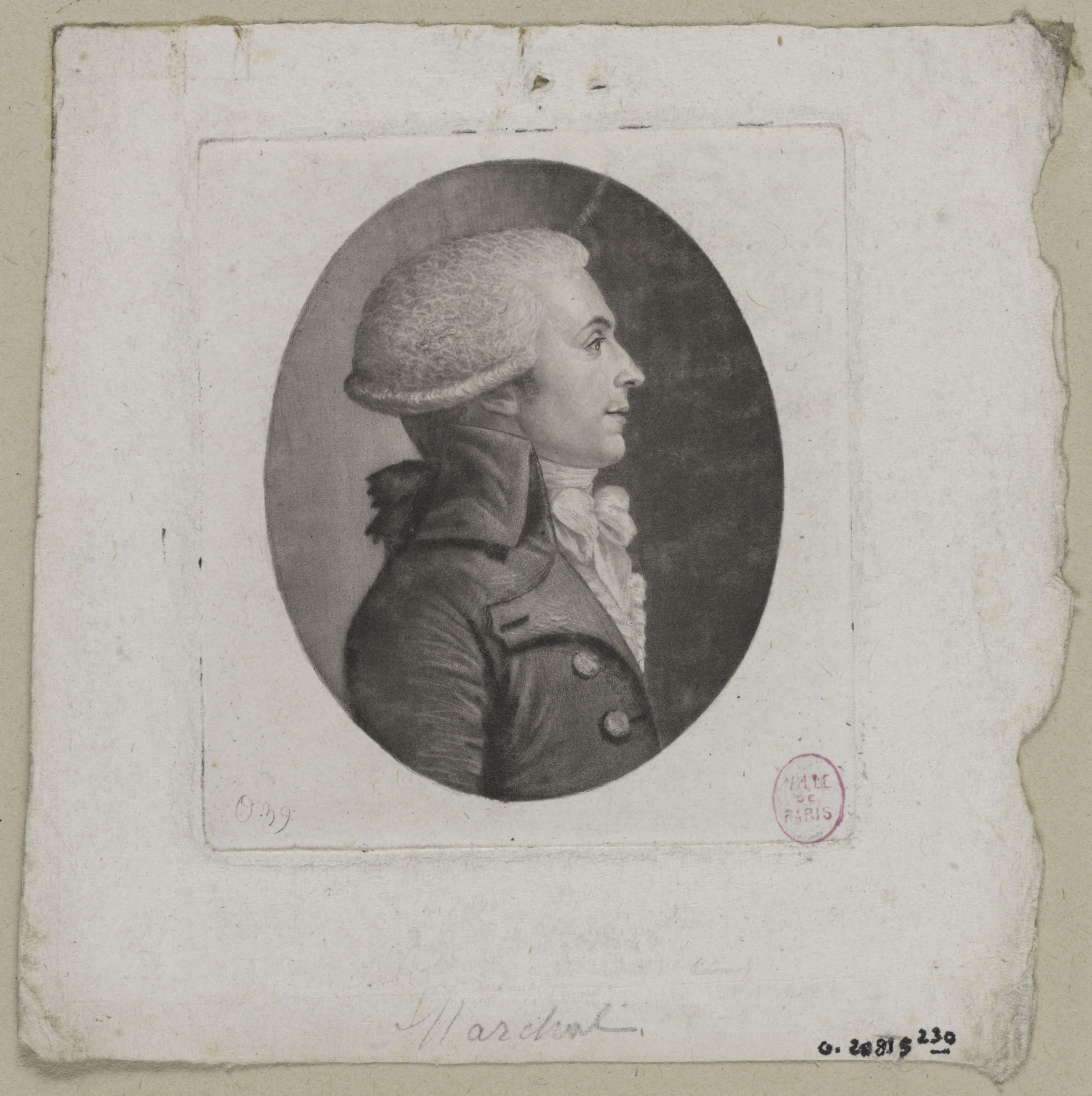 Edmé Quenedey, Portrait de Monsieur Marchal