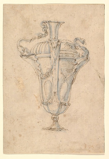 Stefano della Bella, Design for a Glass (?) Ewer
