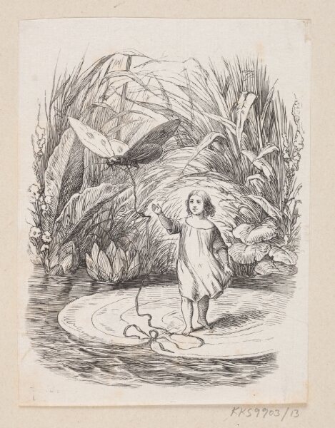 H.P. Hansen, Illustration til "Tommelise" i H.C. Andersen, "Eventyr og Historier", Bind 1