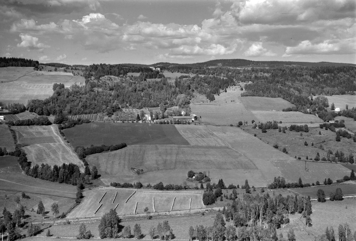 Widerøes Flyveselskap A/S, Flyfoto av Bolstad gard, Rudshøgda, Ringsaker.