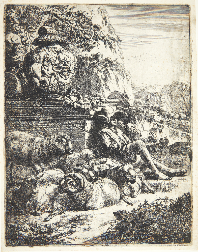 Johann Heinrich Roos, Hvilende hyrde lænet mod piedestal