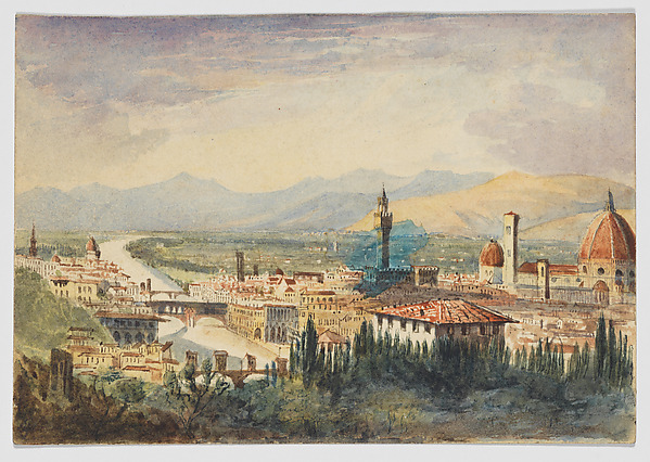 Anonymous, British, 19th century, View of Florence from the Basilica di San Miniato al Monte