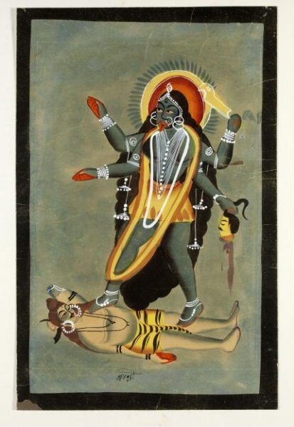 Unknown, Krishna as Kali, and Shiva