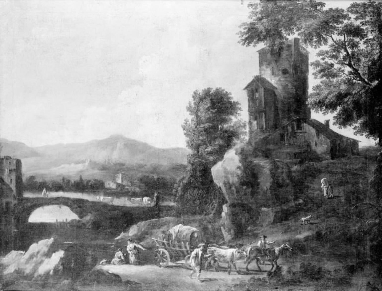 Giuseppe Zais, Bjerglandskab med pittoreske bygninger