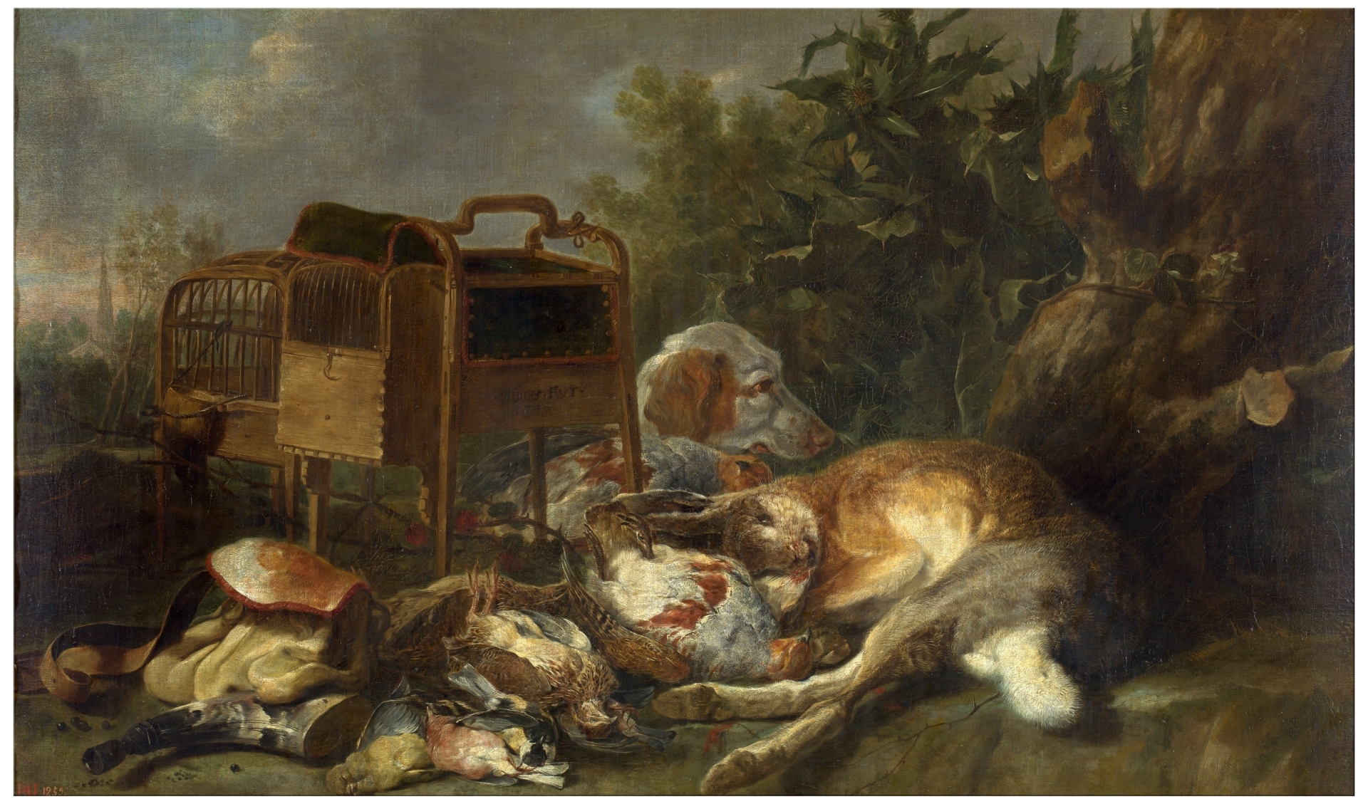Jan Fyt, Fruits of the Hunt with a Dog