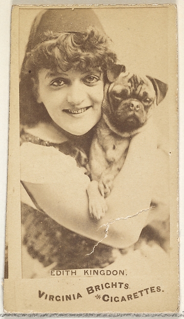 Allen & Ginter, Edith Kingdon, from the Actors and Actresses series (N45, Type 1) for Virginia Brights Cigarettes