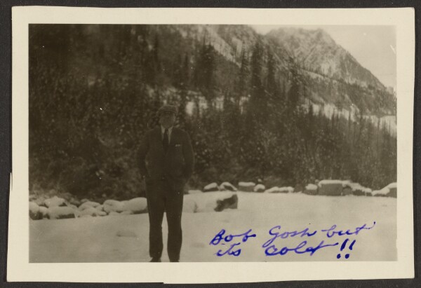 Louis Fleckenstein, [Man in Snowy Landscape]