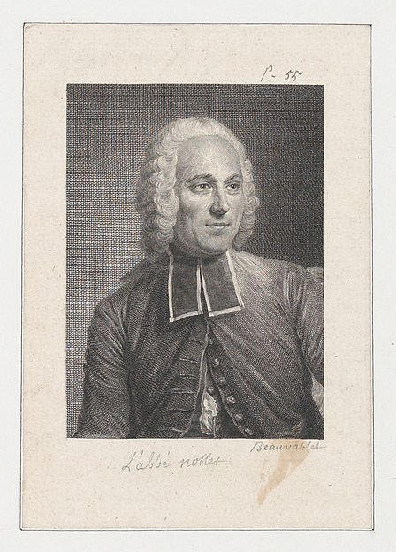Jacques Firmin Beauvarlet, Portrait of Jean Antoine Nollet