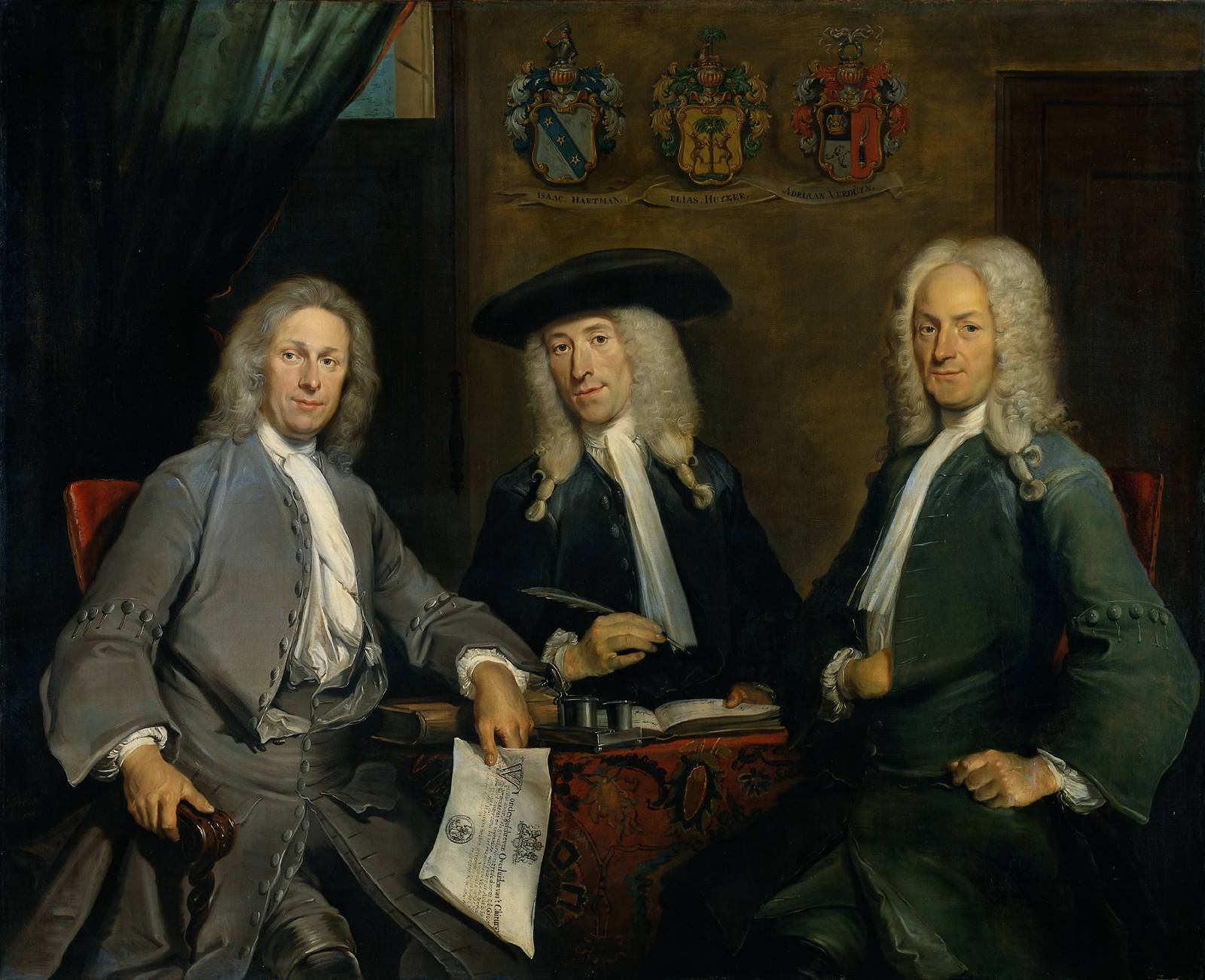 Unknown artist, Three directors of the Amsterdam Surgeon's guild