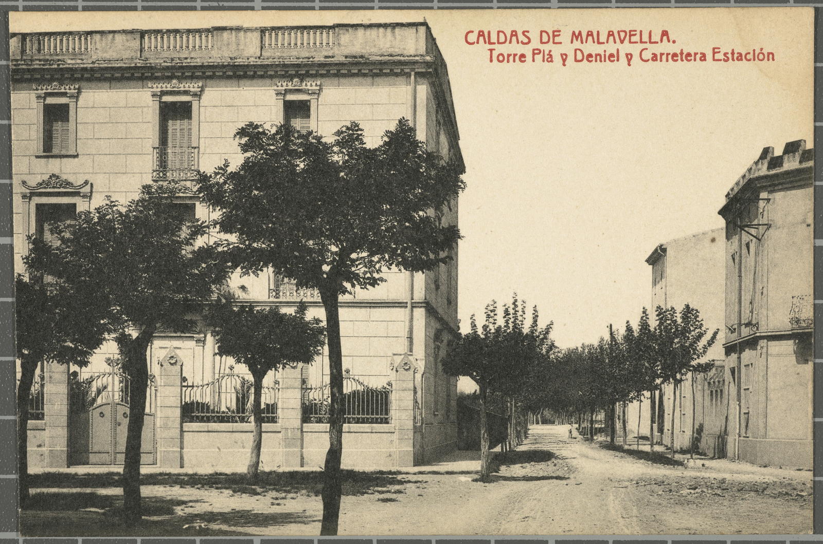 Josep Thomas Bigas, CALDAS DE MALAVELLA. Torre Plà y Deniel y Carretera Estación