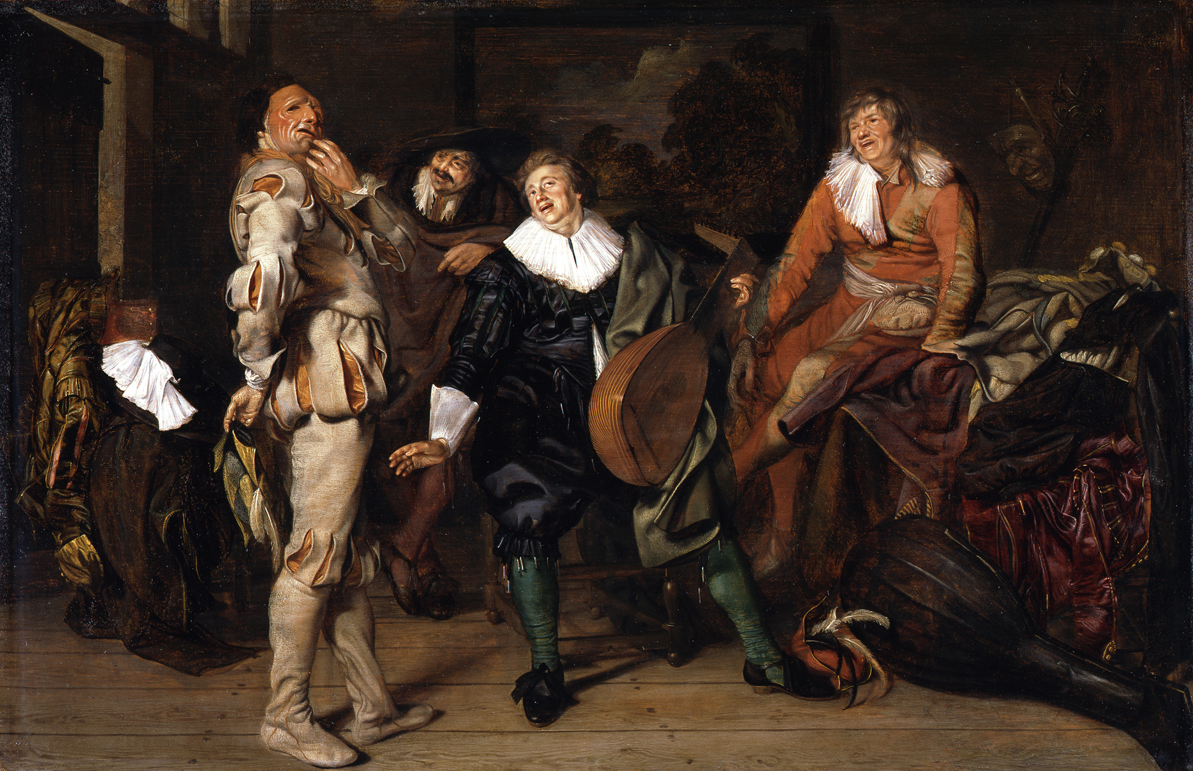 Pieter Codde, Merry actors and musicians in an interior