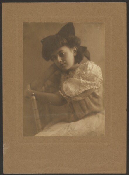 Louis Fleckenstein, [Portrait of a Girl with Large Bow]