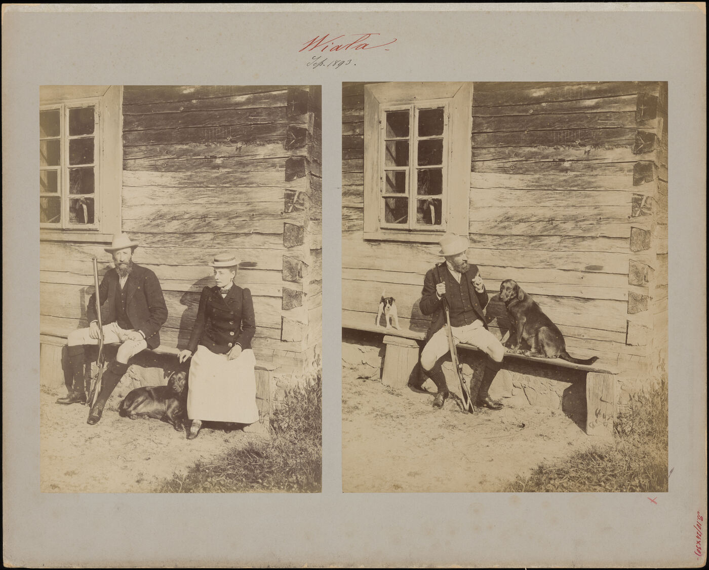 Benediktas Henrikas Tiškevičius, Kartono lakštas su dviem Benedikto Henriko Tiškevičiaus fotografijomis (Viala)