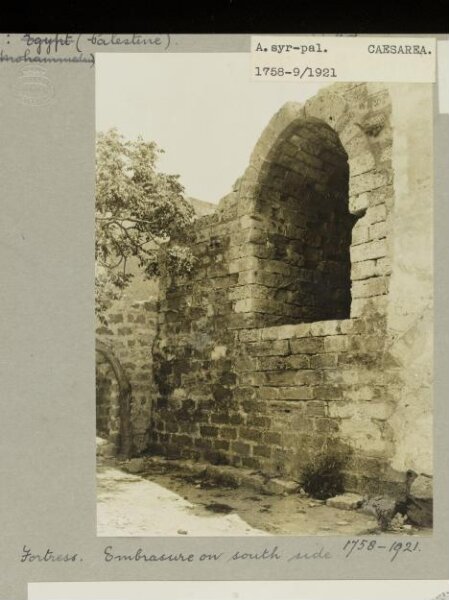 K.A.C. Creswell, Crusader Castle, Caesarea