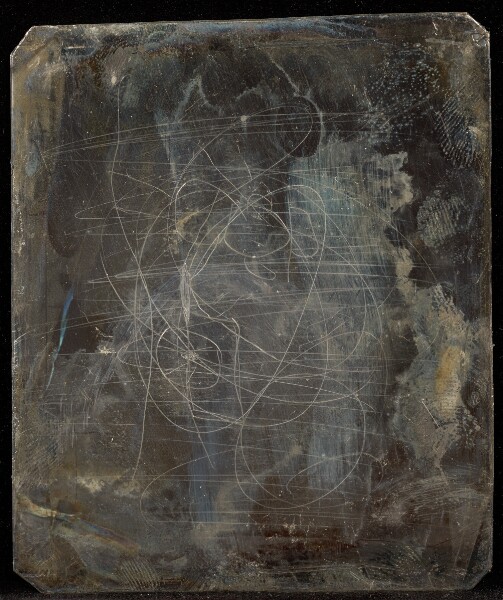 Jacob Byerly, [Daguerreotype Plate with Etched Line Doodles]