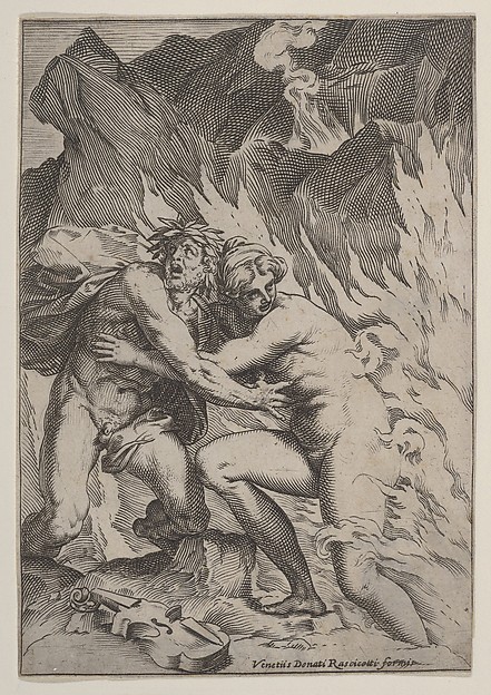 Agostino Carracci, Orpheus and Eurydice