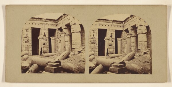 Francis Frith, View of Medeenet Haboo, The Temple Palace of Rameses III. At Thebes, About 1300 B.C.