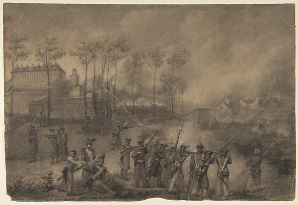 Anonymous, French, 19th century, Battle Scene