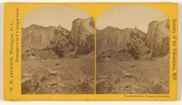 William Henry Jackson, The Devils Slide, Cinnabar Mountain.