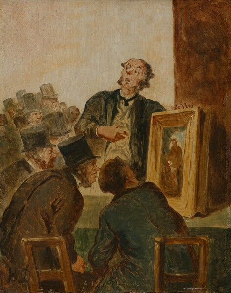 Honoré Daumier, At the Gallery Drouot