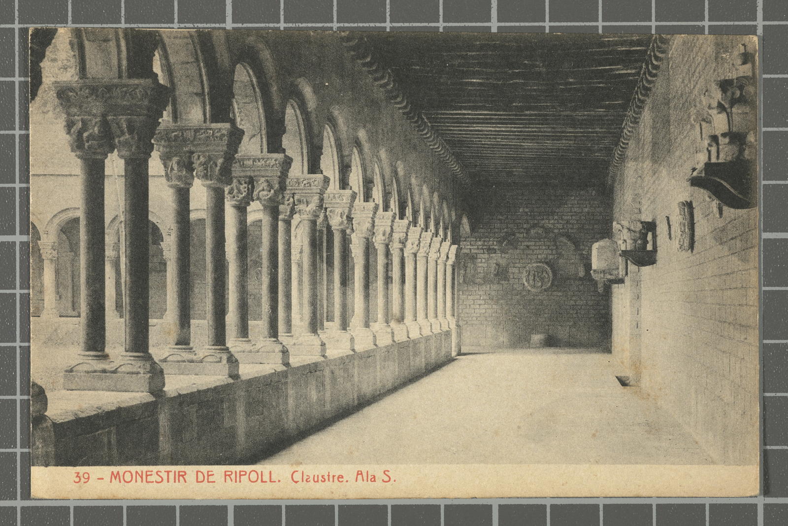 Desconegut, 39 - Monestir de Ripoll. Claustre. Ala S.