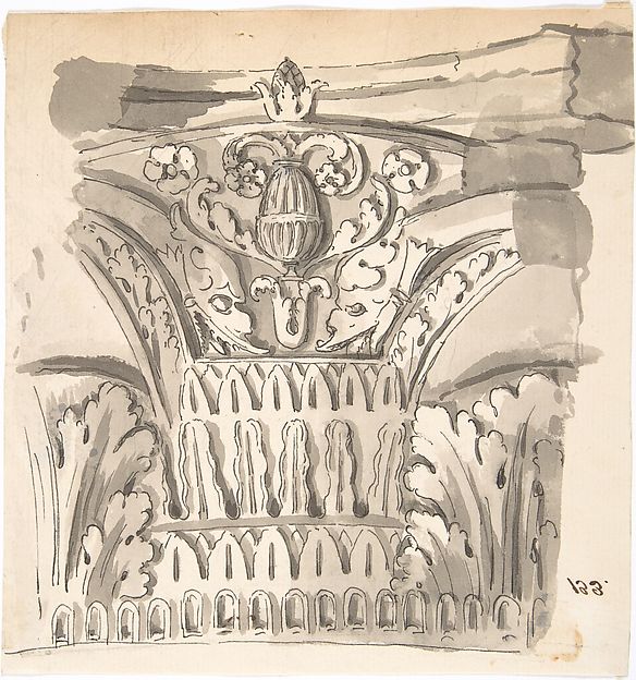 Anonymous, French, 18th century, Fragment of a Capital