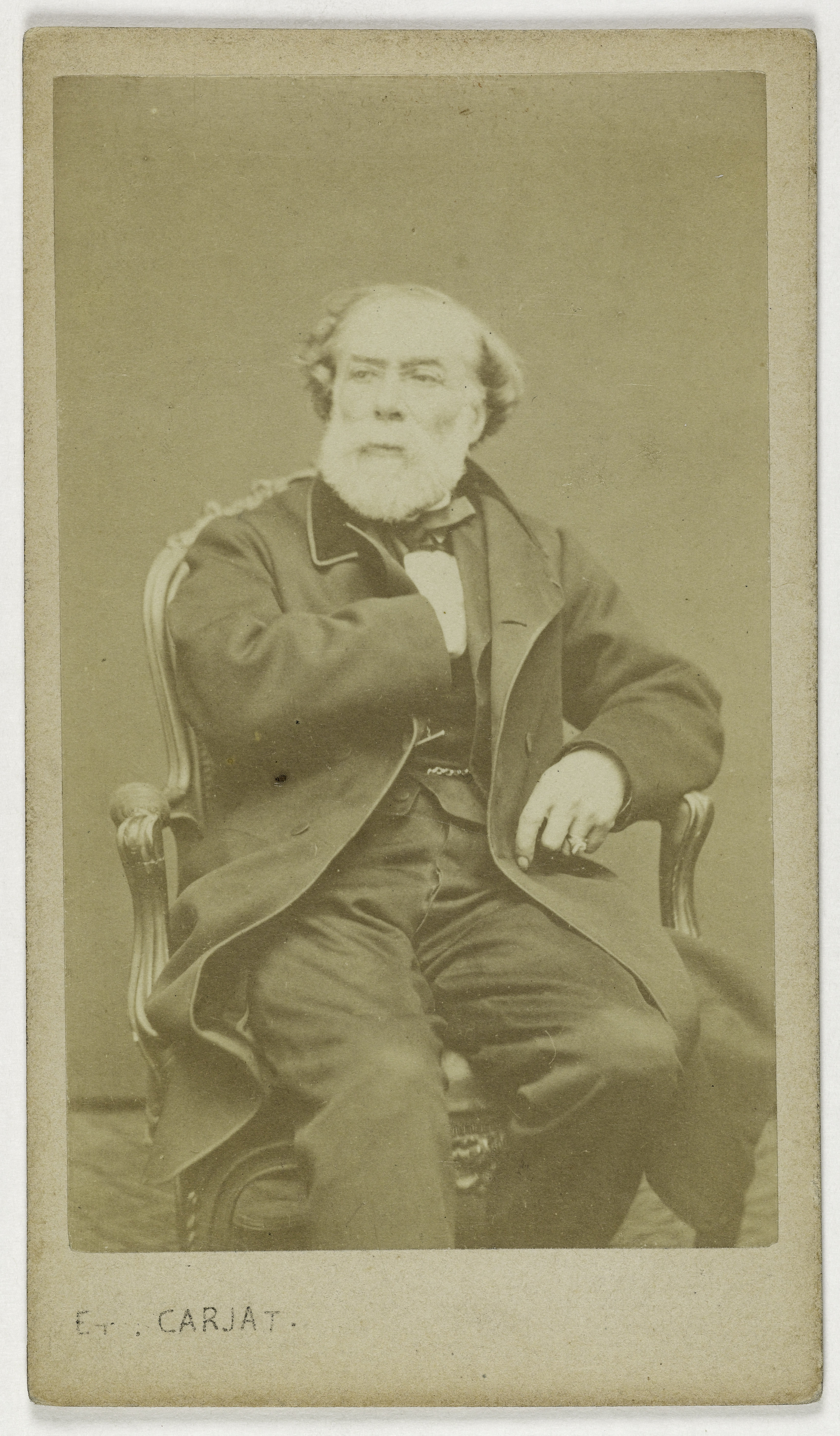 Carjat & Cie, Portrait de Paul Huet, (1804-1869), peintre