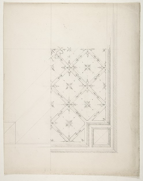 Jules-Edmond-Charles Lachaise, Partial design for the decoration of a ceiling