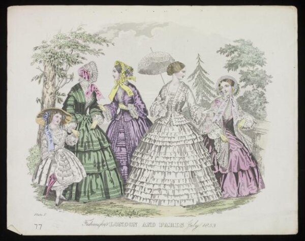 Unknown, Fashions for London and Paris July 1853