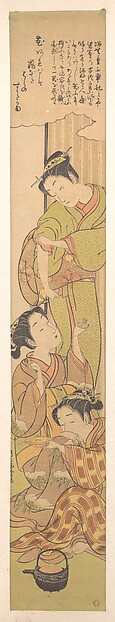 Isoda Koryūsai, Three Types of Drunks: The Angry Drunk, the Weepy Drunk, and the Giggly Drunk