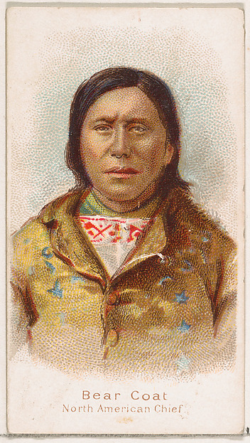 William S. Kimball & Company, Bear Coat, North American Chief, from the Savage and Semi-Barbarous Chiefs and Rulers series (N189) issued by Wm. S. Kimball & Co.