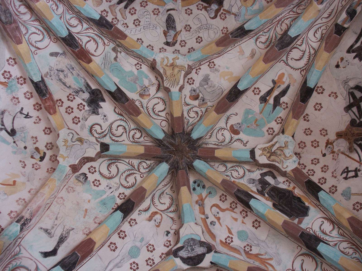Johan Dellbeck, Lime painting in the vault of the house, Harkberga church, Harkberga parish, Uppland 2004