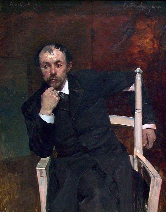 Eilif Peterssen, Portrait of the Author Arne Garborg