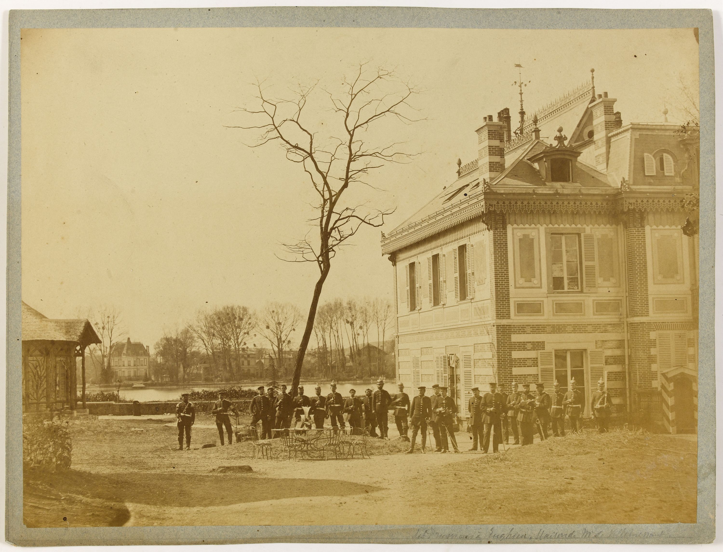 Anonyme, Portrait de groupe. Des prussiens à Enghien.