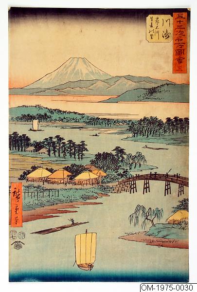 Ando (senare Utagawa Hiroshige) Hiroshige, Träsnitt, Bildkonst, Woodcut, Print, Woodblock