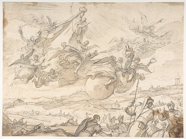 Luca Giordano, The Virgin Intervening during a Siege of Madrid