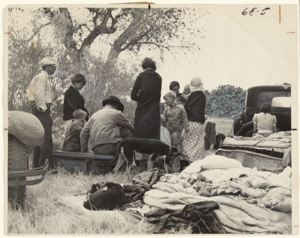 Dorothea Lange, Oklahoma Refugees from the Dust Bowl, Looking for Work on the Cotton Fields, Now Encamped Near Bakersfield, California