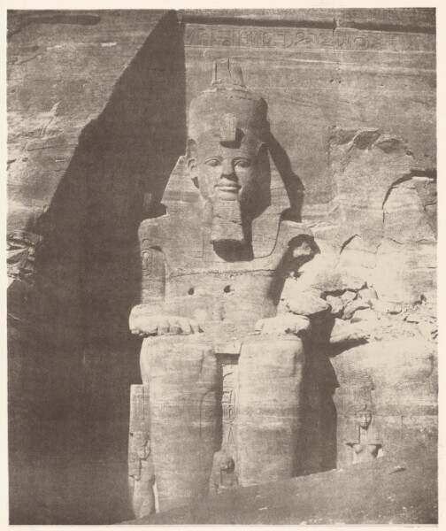 Félix Teynard, [Colossus from the Temple of Rameses at Abu Simbel]
