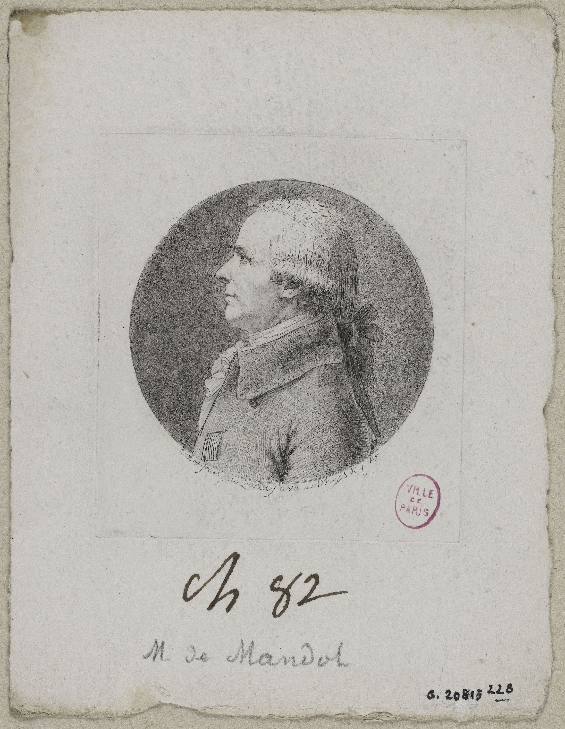 Edmé Quenedey, Portrait de Monsieur de Mandol