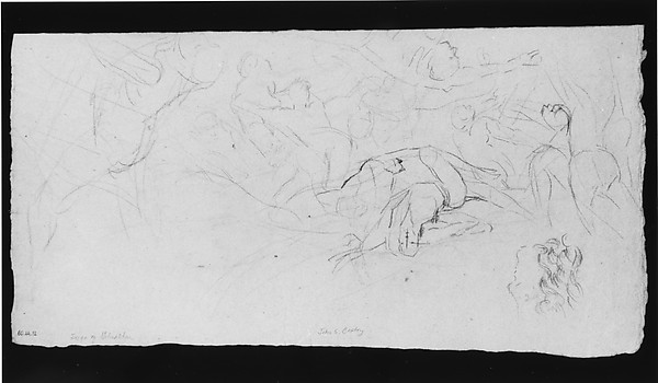 John Singleton Copley, Study for "The Siege of Gibraltar": Sprawling Figures