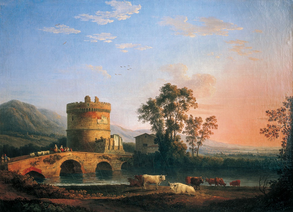Jakob Philipp Hackert, Grabmal der Plautier und der Ponte Lucano