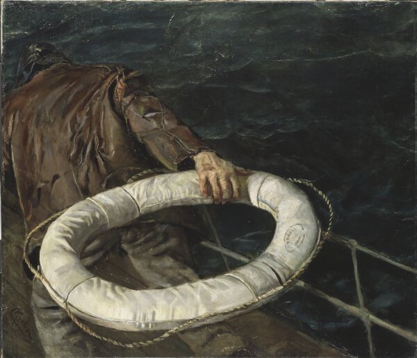 Christian Krohg, Man över bord