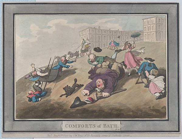 Thomas Rowlandson, Comforts of Bath, Plate 12