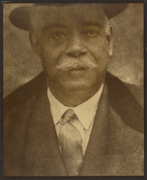Louis Fleckenstein, [Portrait of a Man with Hat Brim]