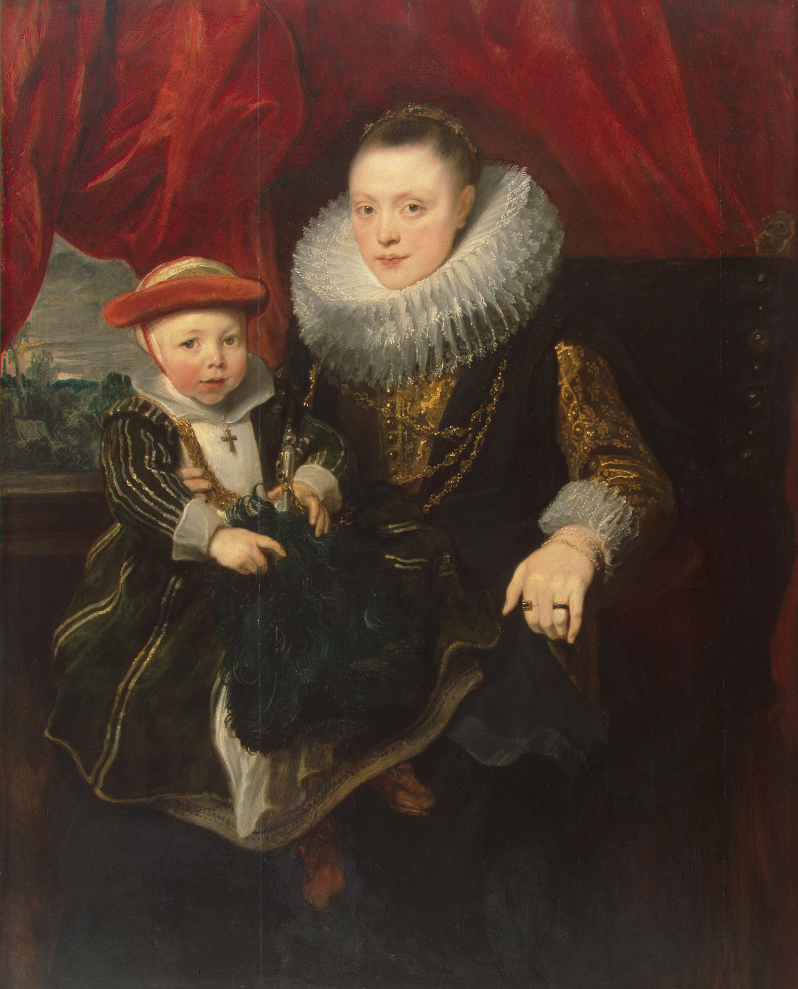 Anthony van Dyck, Portrait of a Young Woman with a Child
