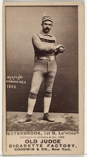 Goodwin & Company, Thomas John "Dude" Esterbrook, 1st Base, Louisville Colonels, from the Old Judge series (N172) for Old Judge Cigarettes