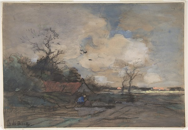 Théophile de Bock, Landscape with a Cottage