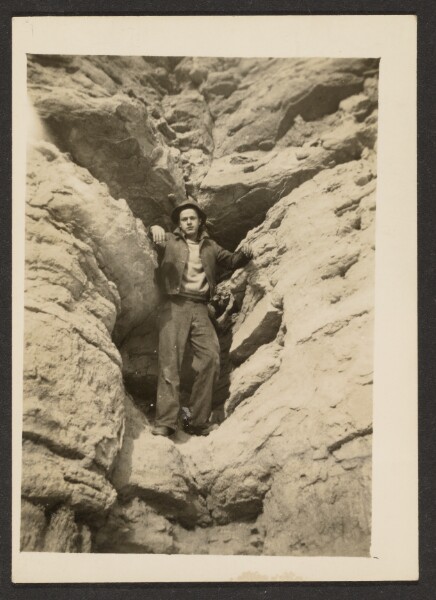 Louis Fleckenstein, [Man among Rocks]